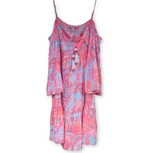 Lilly Pulitzer Alanna Off The Shoulder Dress "Too Much Bubbly"